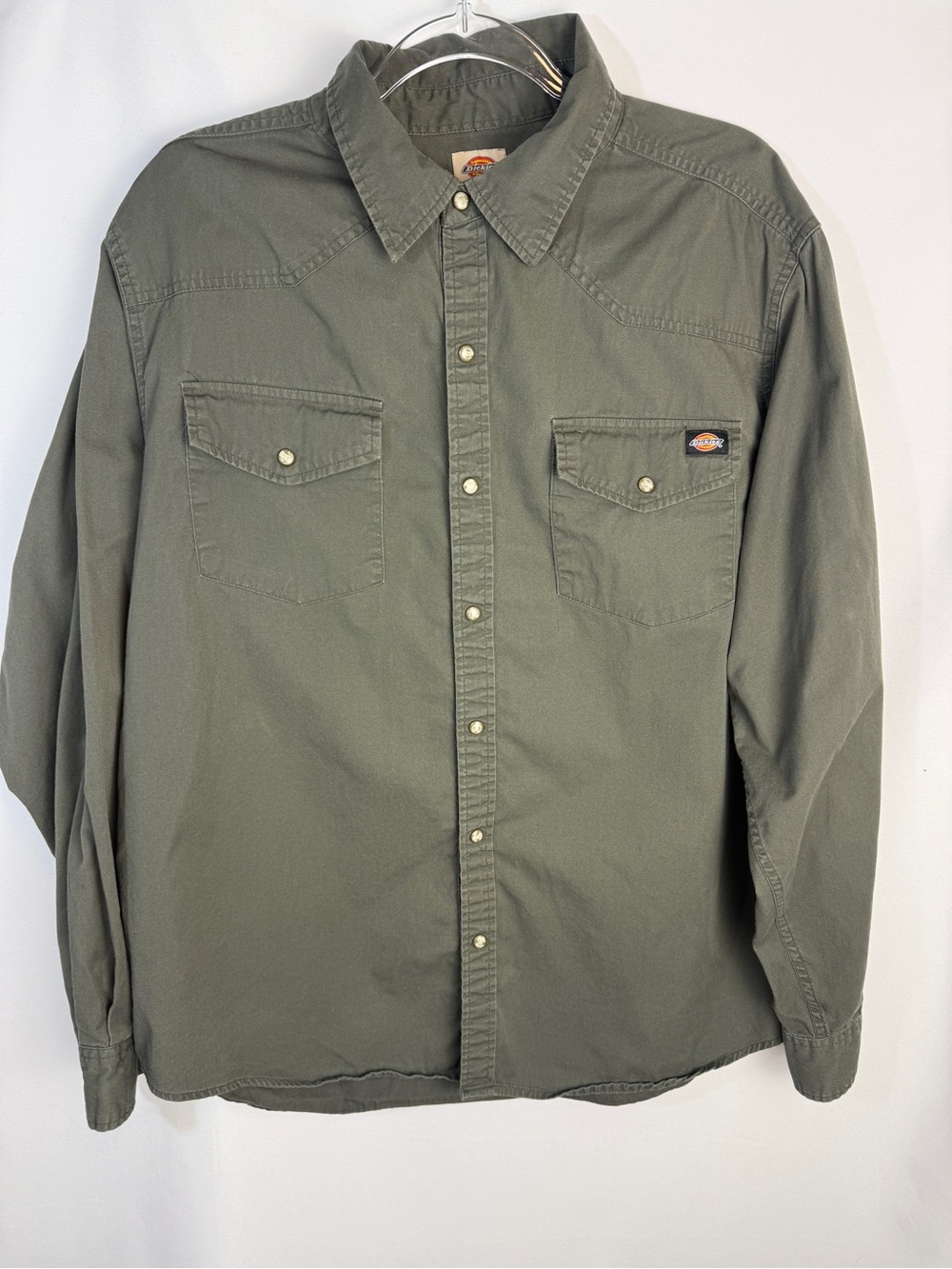 Dickies Men's Relaxed Fit Long-Sleeve Western Twill Shirt